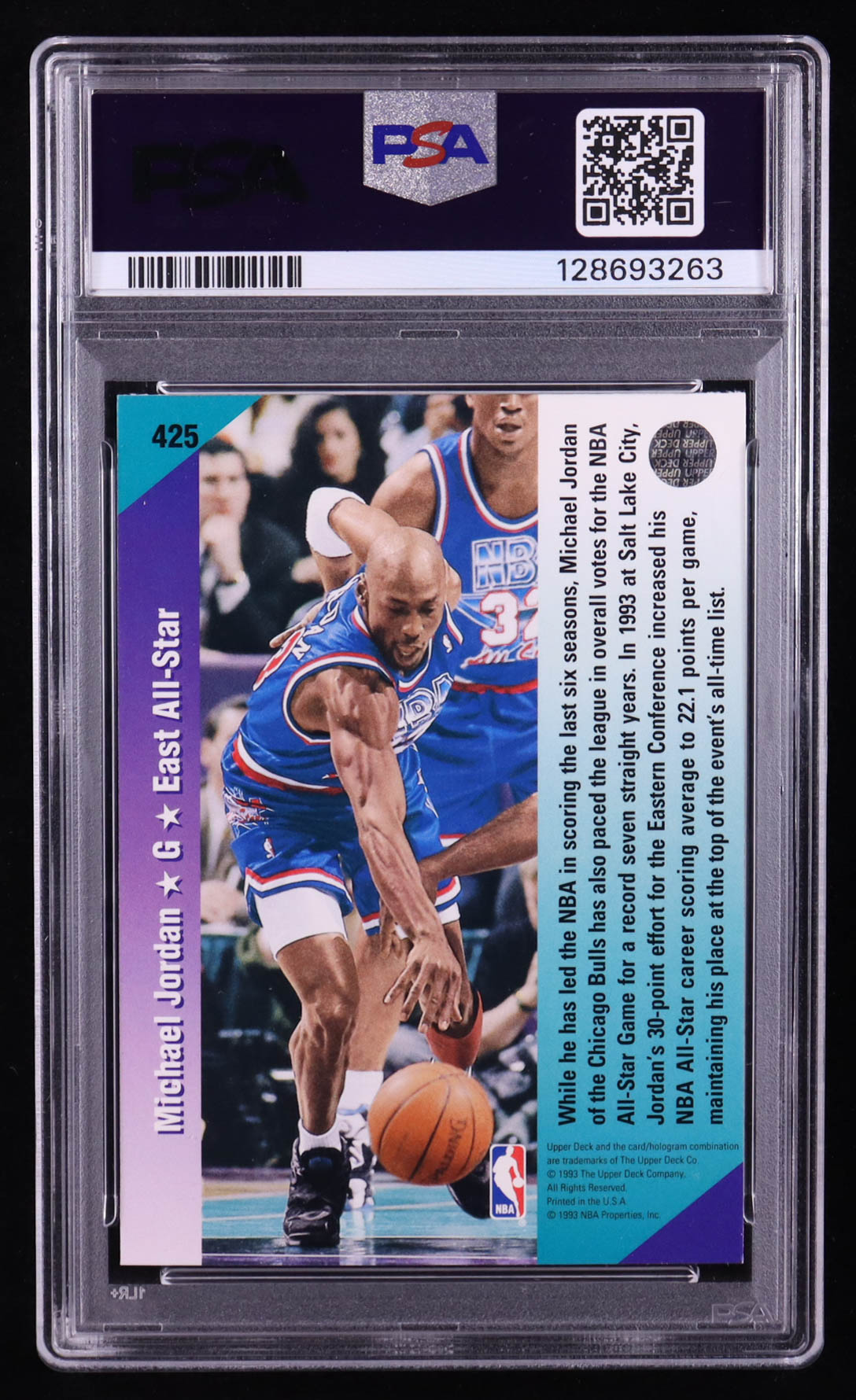 Michael Jordan 1992-93 Upper Deck #425 AS (PSA 9) at PristineAuction.com Michael Jordan 1992-93 Upper Deck #425 AS (PSA 9) at PristineAuction.com