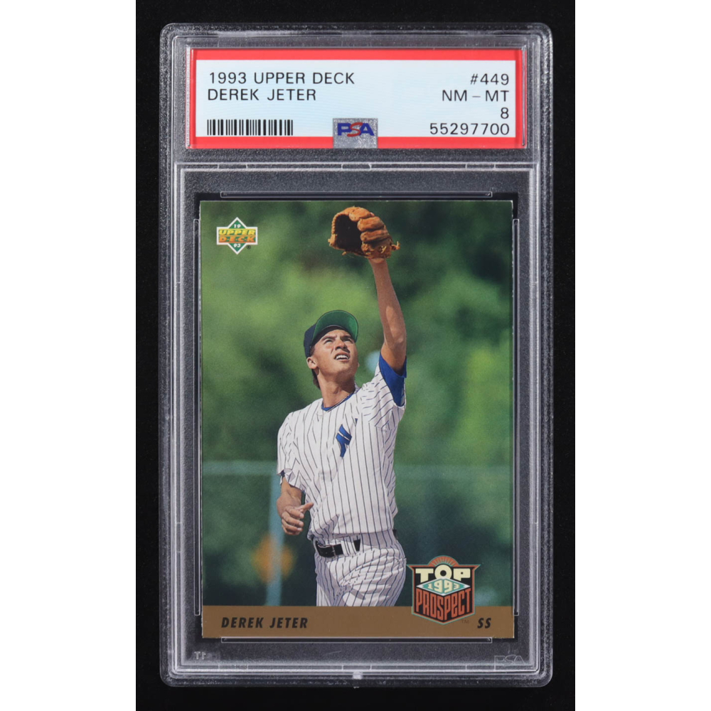 Derek Jeter 1993 Upper Deck #449 RC (PSA 8) at PristineAuction.com