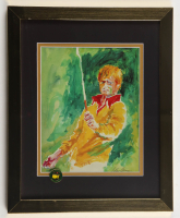 Jack Nicklaus Custom Framed LeRoy Neiman Art Print with Masters Pin at PristineAuction.com