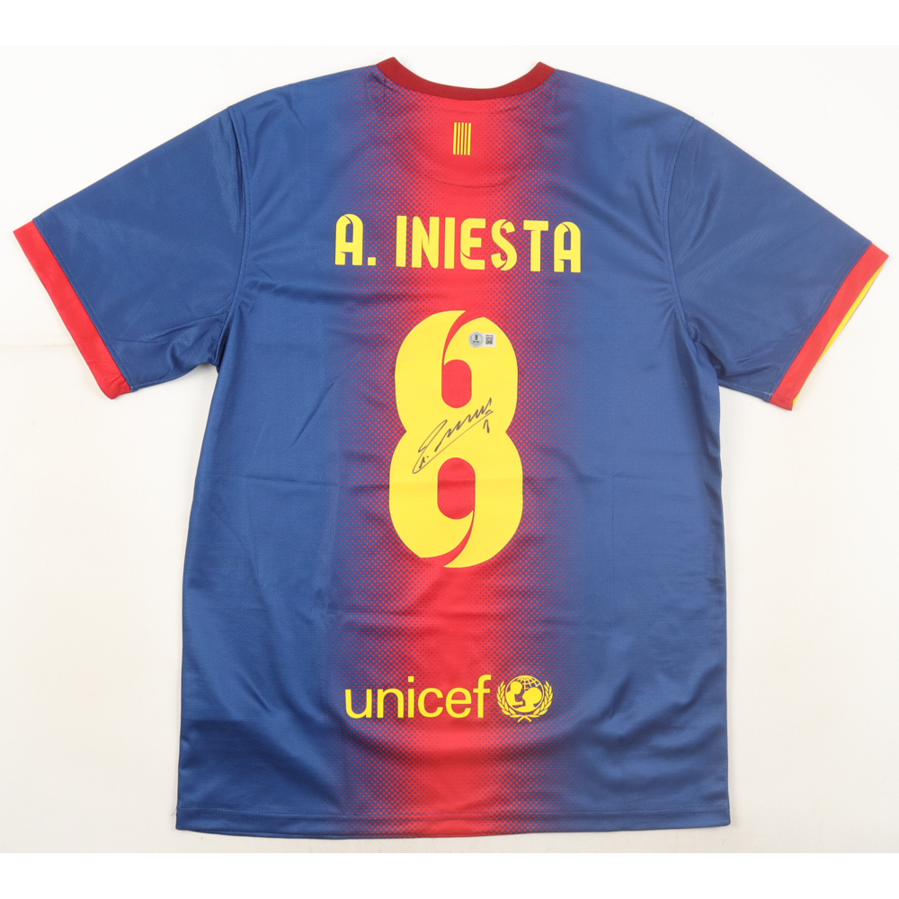 Andres Iniesta Signed FC Barcelona Nike Authentic Jersey (Beckett
