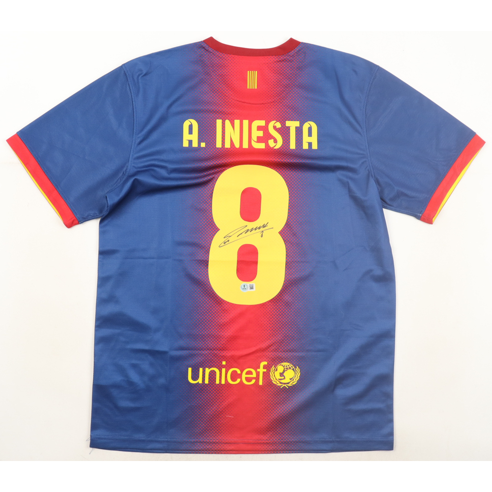 Andres Iniesta Signed FC Barcelona Nike Authentic Jersey (Beckett ...