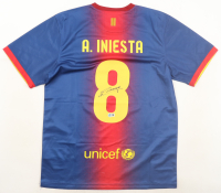 Andres Iniesta Signed FC Barcelona Nike Authentic Jersey (Beckett) at PristineAuction.com