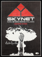 Linda Hamilton Signed "Terminator" 11x17 Canvas Poster (JSA) at PristineAuction.com