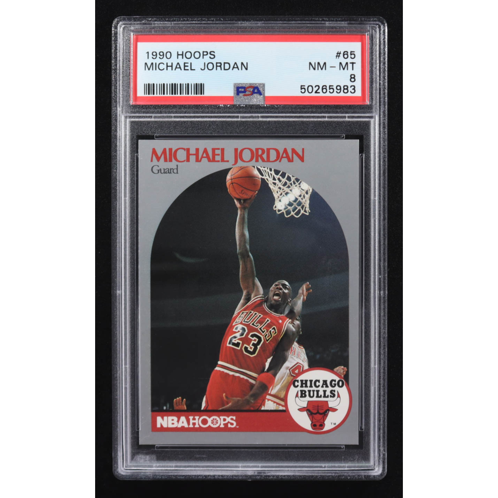 Michael Jordan 1990-91 Hoops #65 (PSA 8) at PristineAuction.com