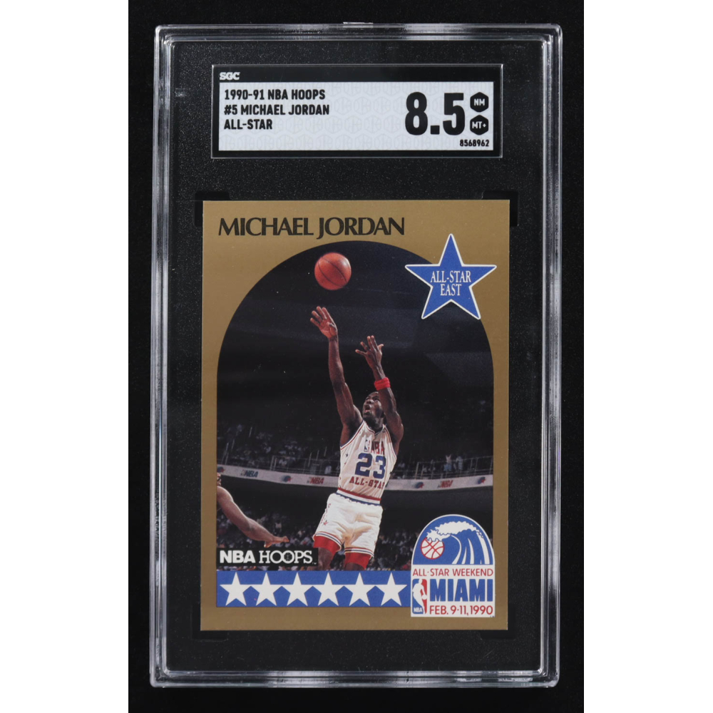 Michael Jordan 1990-91 Hoops #5 AS (SGC 8.5) at PristineAuction.com