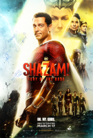 Shazam! Fury of the Gods | 27x34 Poster Cast-Signed by (5) with Zachary Levi, Jack Dylan Grazer (JSA) at PristineAuction.com