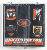 Walter Payton LE Bears "Sweetness" Commemorative Set of (5) Pins with Display Case at PristineAuction.com