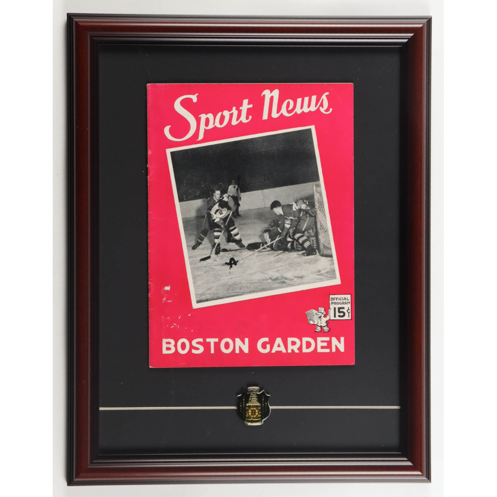 1942 Boston Bruins Boston Gardens Custom Original Framed Game Program ...