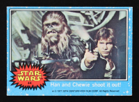 Han and Chewie Shoot It Out! 1977 Topps Star Wars #44 at PristineAuction.com
