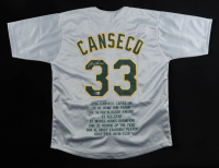 Jose Canseco Signed Career Highlight Stat Jersey (Beckett) at PristineAuction.com