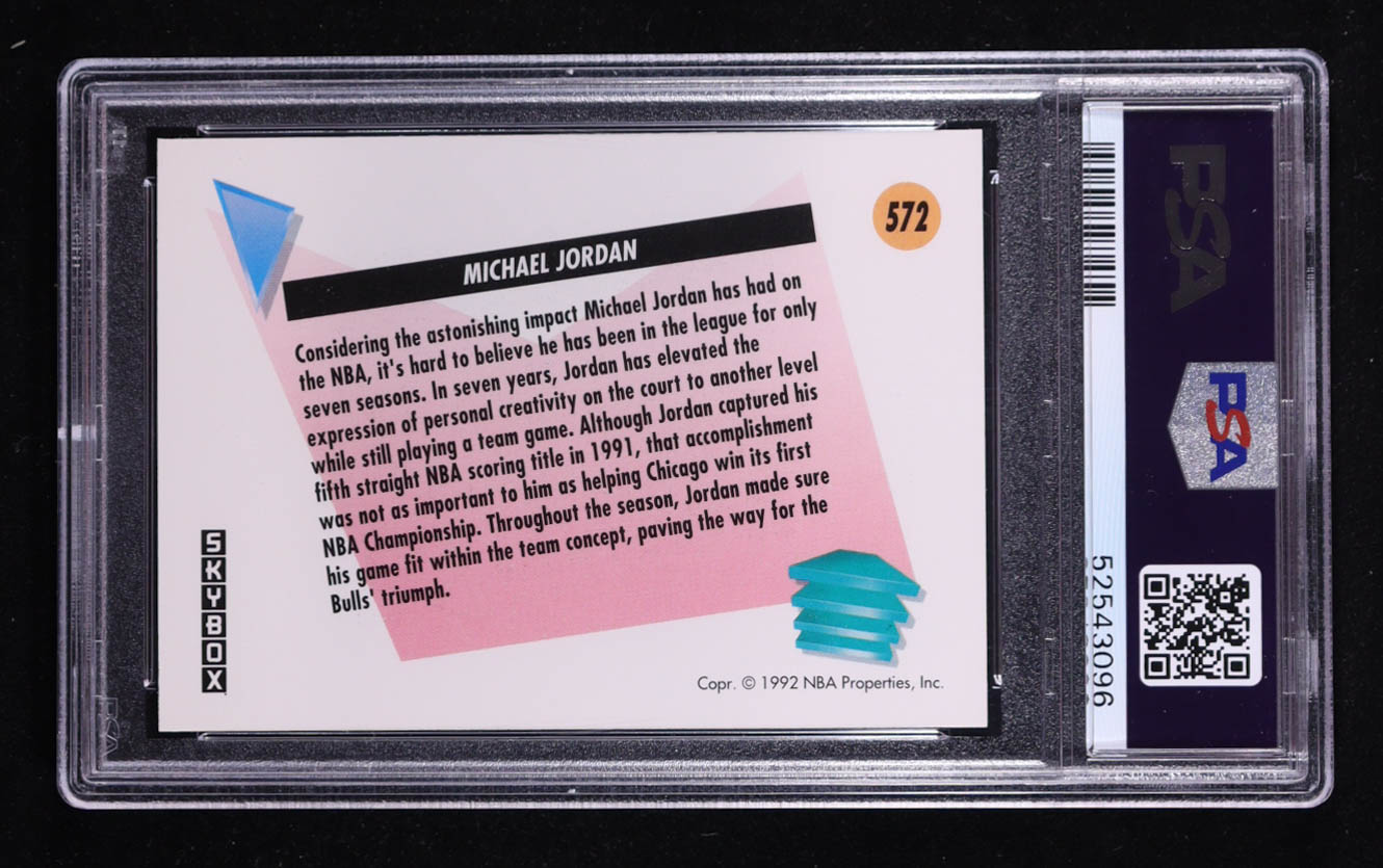 Michael Jordan 1991-92 SkyBox #572 SAL (PSA 9) at PristineAuction.com Michael Jordan 1991-92 SkyBox #572 SAL (PSA 9) at PristineAuction.com