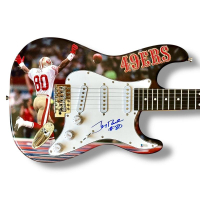 Jerry Rice Signed 49ers Custom Stratocaster Guitar (Beckett) at PristineAuction.com
