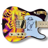 "The Struts" Custom Stratocaster Guitar Band-Signed by (4) Luke Spiller, Adam Slack, Jed Elliott & Gethin Davies (JSA) at PristineAuction.com