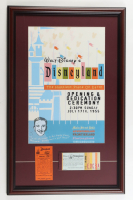 Disney's Disneyland "Opening Day" Custom Framed Print Display with A-E Ticket Book & Parking Ticket at PristineAuction.com