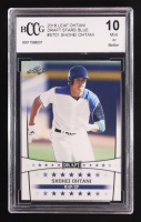 Shohei Ohtani 2018 Leaf Ohtani Draft Stars Blue #ST01 RC (BCCG 10) at PristineAuction.com