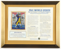 1941 World Series "Yankees vs Dodgers" Custom Framed Commemorative Patch & Stat Card Display at PristineAuction.com