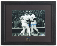 Reggie Jackson Signed Yankees Custom Framed Photo Display with Yankee Stadium Pin (Beckett) at PristineAuction.com