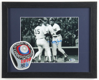 Reggie Jackson Signed Yankees Custom Framed Photo Display with Ring Cloth Patch (Beckett) at PristineAuction.com