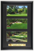 "Augusta National Golf Course" Custom Framed Photo Display with (2) Masters Pins & Title Plaque at PristineAuction.com