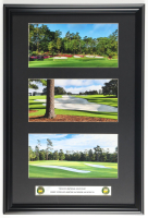 "Augusta National Golf Course" Custom Framed Photo Display with (2) Masters Pins & Title Plaque at PristineAuction.com
