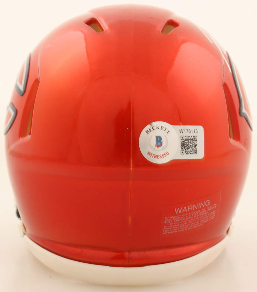 Justin Fields Signed Bears Flash Alternate Speed Mini Helmet (Beckett) at PristineAuction.com Justin Fields Signed Bears Flash Alternate Speed Mini Helmet (Beckett) at PristineAuction.com