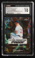 Greg Maddux 2025 Leaf Signature Series Classic Art Autographs Unsigned Proof White Beeches Lava #CAGM1 #1/1 (CGC 10) at PristineAuction.com