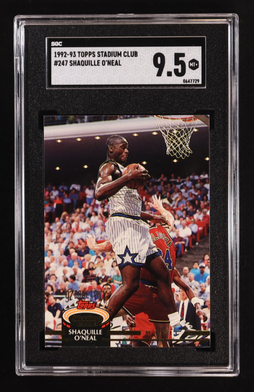 Shaquille O'Neal 1992-93 Stadium Club #247 RC (SGC 9.5) at PristineAuction.com Shaquille O'Neal 1992-93 Stadium Club #247 RC (SGC 9.5) at PristineAuction.com