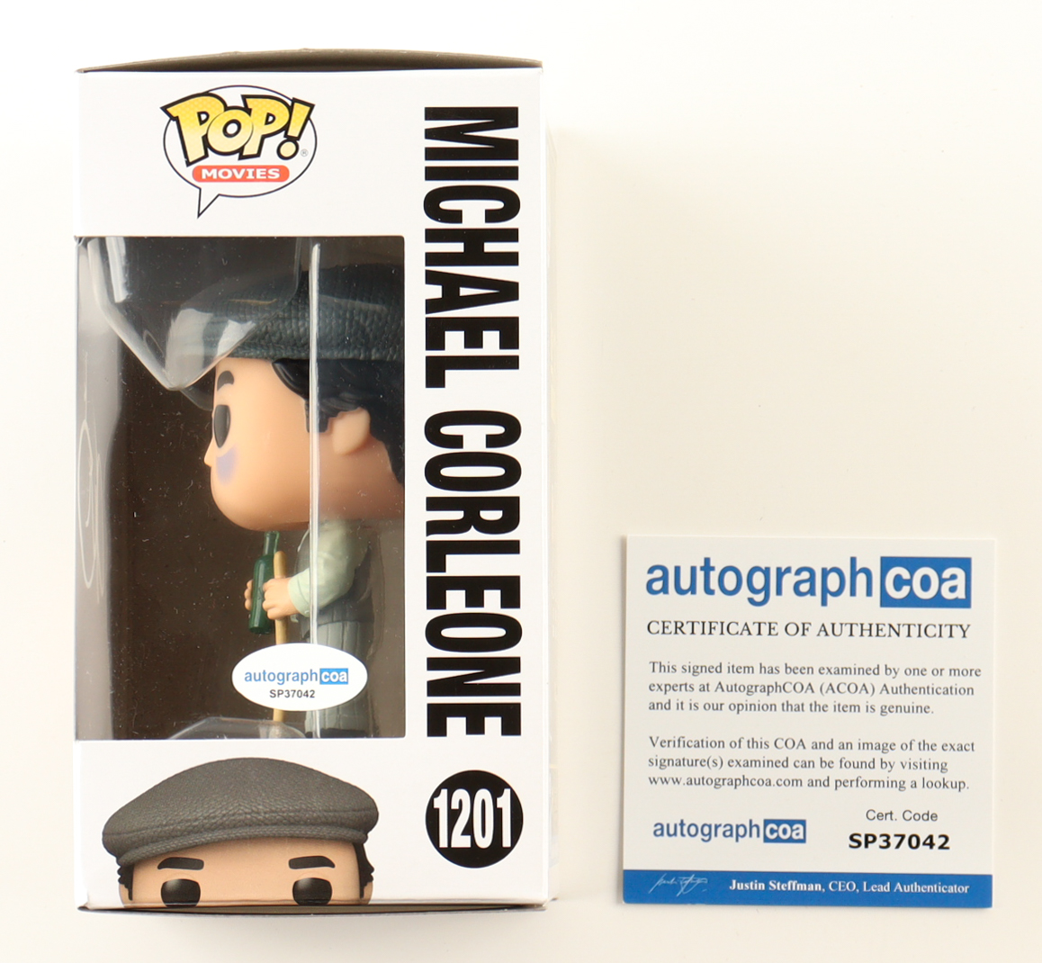 Al Pacino Signed "The Godfather: 50 Years" #1201 Michael Corleone Funko Pop! Vinyl Figure (ACOA) at PristineAuction.com Al Pacino Signed "The Godfather: 50 Years" #1201 Michael Corleone Funko Pop! Vinyl Figure (ACOA) at PristineAuction.com
