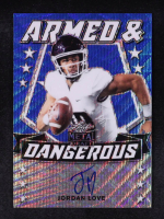 Jordan Love 2020 Leaf Metal Draft Armed & Dangerous Autographs Blue Wave #ADJL1 #16/20 RC at PristineAuction.com