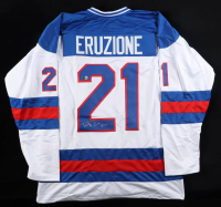 Patrick O'Brian Demsey Signed "Miracle" Eruzione Jersey Inscribed "Rizzo" (Beckett) at PristineAuction.com