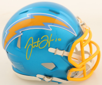 Justin Herbert Signed Chargers Flash Alternate Mini Helmet (Beckett) at PristineAuction.com