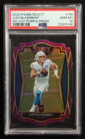 Justin Herbert 2020 Select Prizm Purple Die Cut #144 RC (PSA 10) at PristineAuction.com