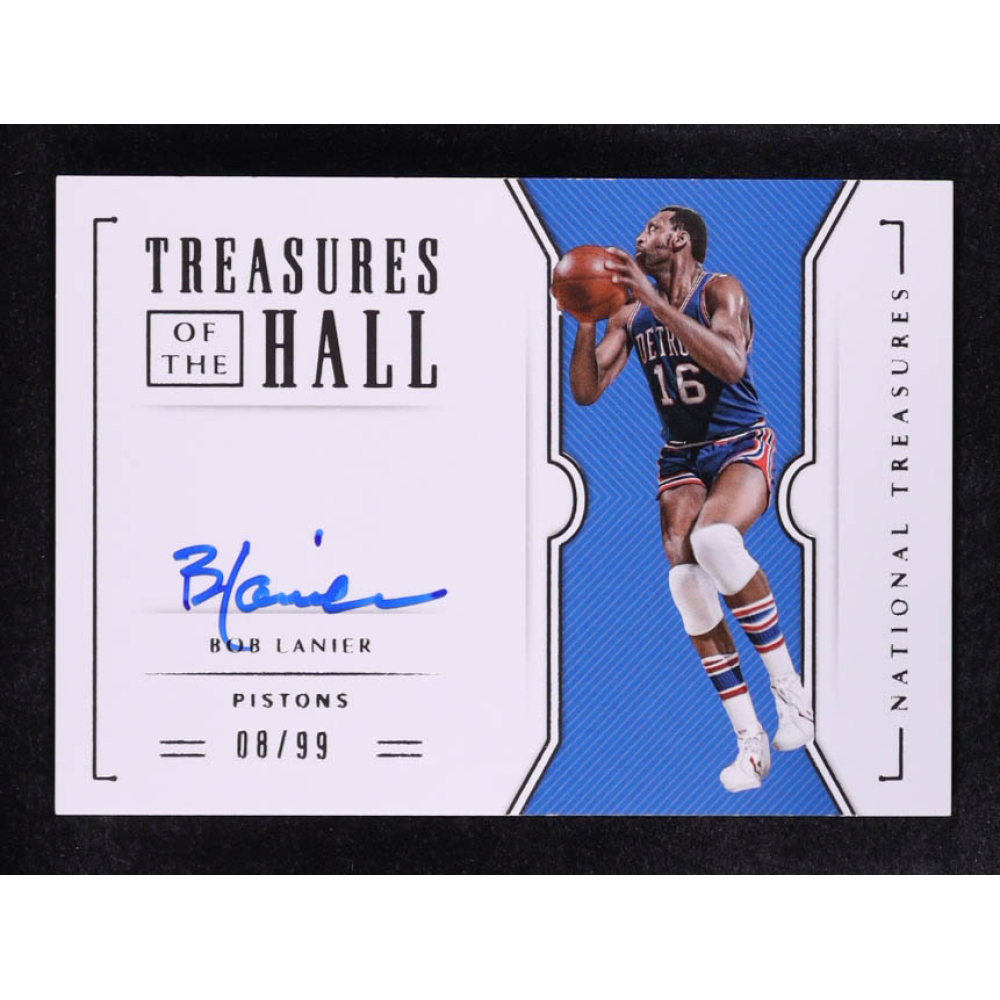 Bob Lanier 2018-19 Panini National Treasures Treasures of the Hall Autographs #11 #8/99 at PristineAuction.com
