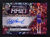 Jeff Hornacek 2018-19 Panini Spectra Making it Rain Autographs Neon Pink #9 #16/25 at PristineAuction.com