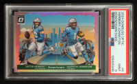 Justin Herbert / Quentin Johnston 2024 Donruss Optic Downtown Duos #6 (PSA 9) at PristineAuction.com