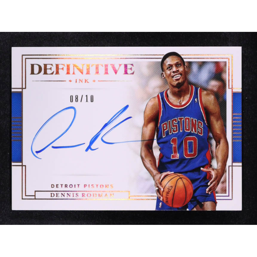 Dennis Rodman 2019-20 Panini National Treasures Definitive Ink Autographs Gold #30 #8/10 at PristineAuction.com