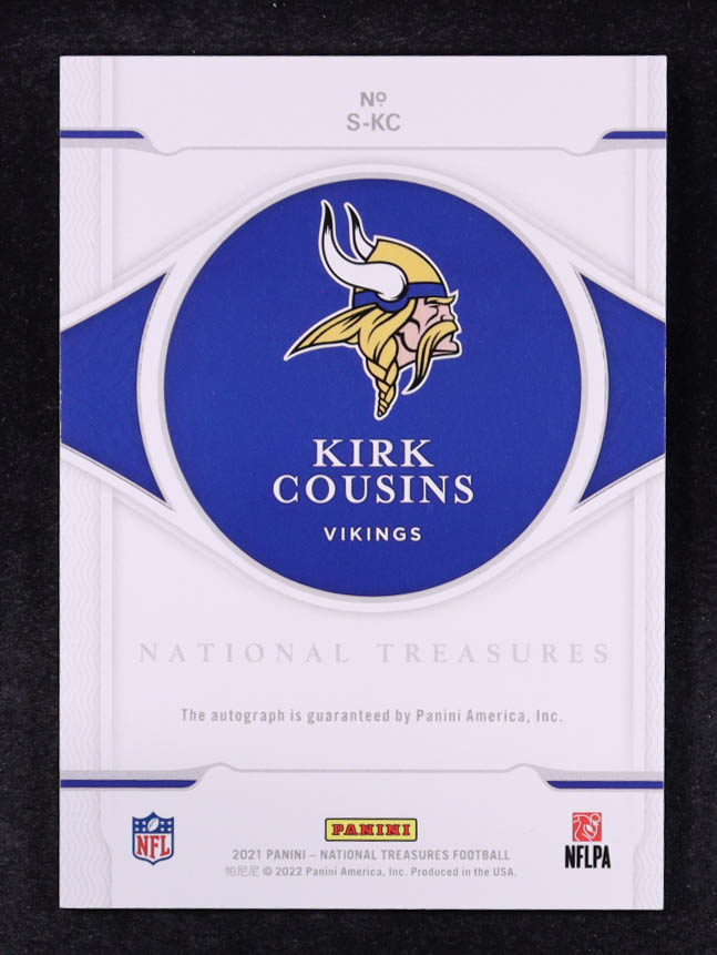 Kirk Cousins 2021 Panini National Treasures Signatures #33 #10/49 at PristineAuction.com Kirk Cousins 2021 Panini National Treasures Signatures #33 #10/49 at PristineAuction.com