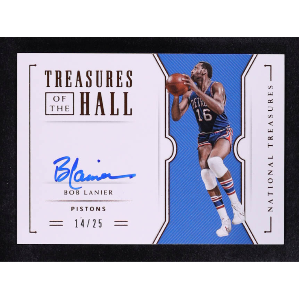 Bob Lanier 2018-19 Panini National Treasures Treasures of the Hall Autographs Bronze #11 #14/25 at PristineAuction.com
