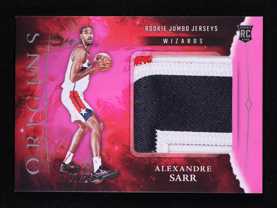 Alexandre Sarr 2024-25 Panini Origins Rookie Jumbo Jerseys Pink #16 RC #7/25 at PristineAuction.com Alexandre Sarr 2024-25 Panini Origins Rookie Jumbo Jerseys Pink #16 RC #7/25 at PristineAuction.com