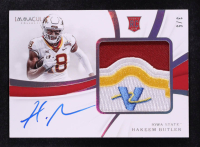 Hakeem Butler 2019 Immaculate Collection Collegiate Premium Patches Rookie Autographs Bowl Logo #123 #3/5 RC at PristineAuction.com