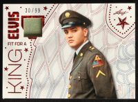 Elvis Presley 2024 Leaf Elvis Presley Icons Collection Fit for a King Memorabilia Red Sparkle Holofoil #FK18 #30/99 at PristineAuction.com
