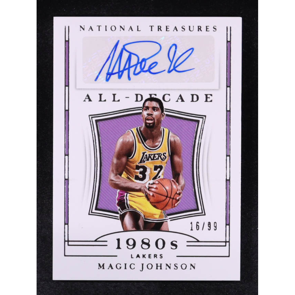 Magic Johnson 2018-19 Panini National Treasures All-Decade Signatures #22 #16/99 at PristineAuction.com