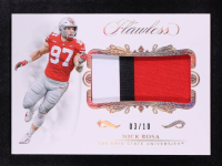 Nick Bosa 2019 Panini Flawless Collegiate Rookie Patches Gold #40 #3/10 RC at PristineAuction.com
