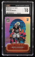 Brock Bowers 2024 Donruss Optic Uptowns #8 RC (CGC 10) at PristineAuction.com