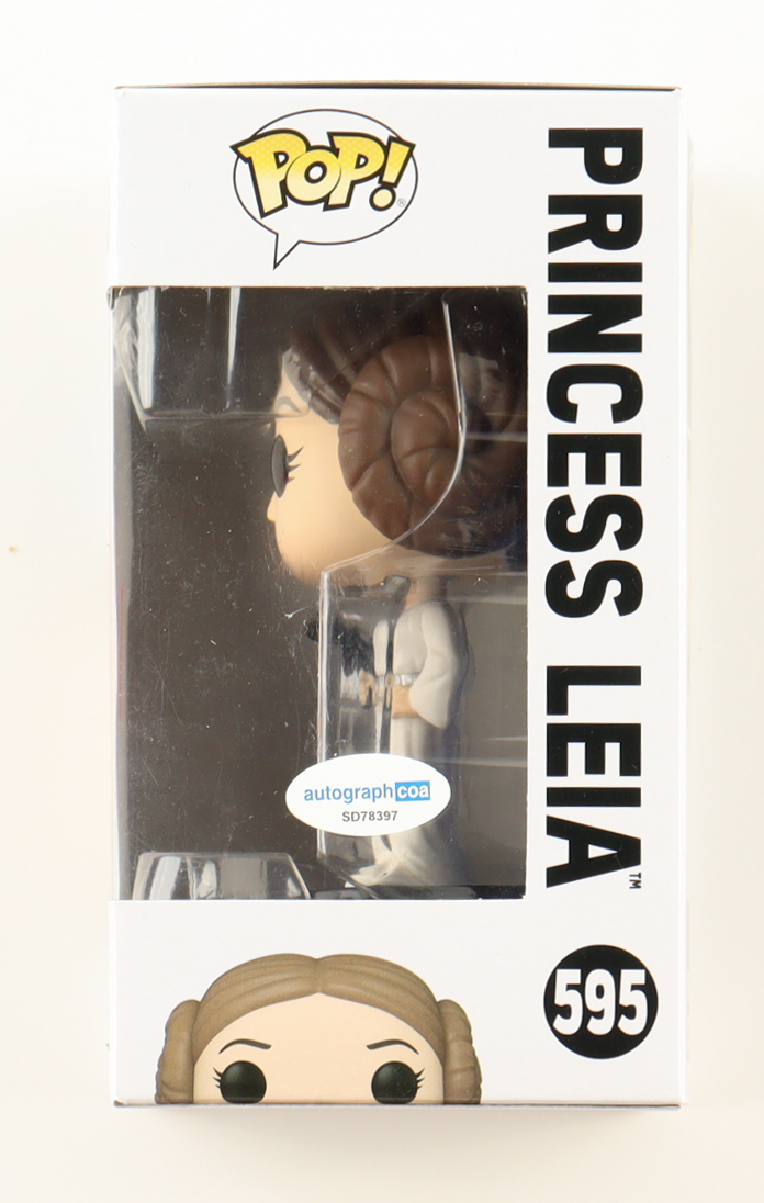 Vivien Lyra Blair Signed "Star Wars" #595 Princess Leia Bobble-Head Funko Pop! Vinyl Figure (ACOA) at PristineAuction.com Vivien Lyra Blair Signed "Star Wars" #595 Princess Leia Bobble-Head Funko Pop! Vinyl Figure (ACOA) at PristineAuction.com