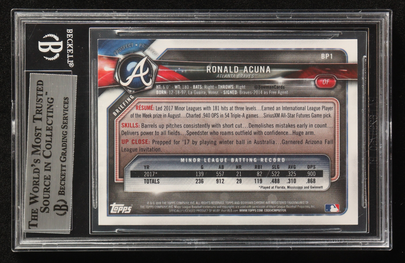 Vladimir Guerrero Jr. Signed 2017 Lansing Lugnuts Grandstand #8 RC (BGS Authentic | Autograph Grade Authentic) at PristineAuction.com Vladimir Guerrero Jr. Signed 2017 Lansing Lugnuts Grandstand #8 RC (BGS Authentic | Autograph Grade Authentic) at PristineAuction.com