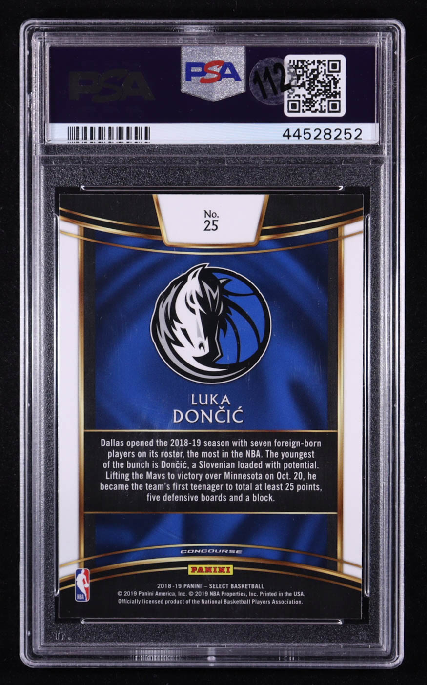 Luka Doncic 2018-19 Select #25 RC (PSA 9) at PristineAuction.com Luka Doncic 2018-19 Select #25 RC (PSA 9) at PristineAuction.com