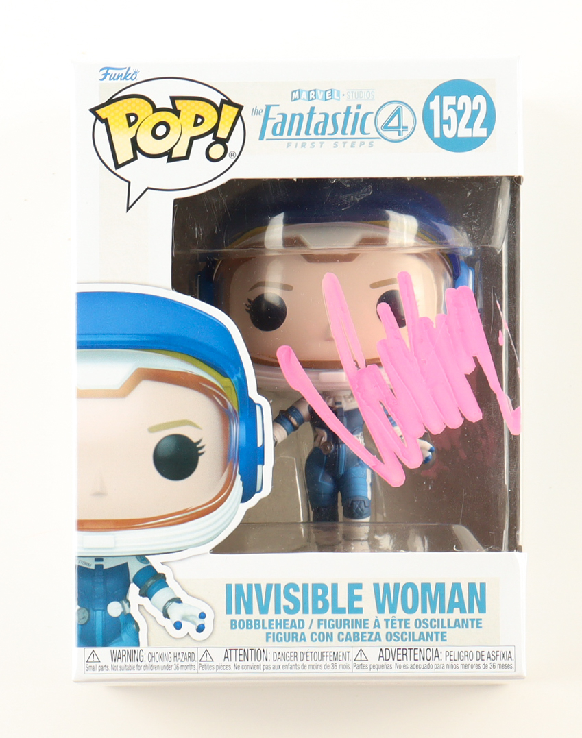 Vanessa Kirby Signed "The Fantastic Four: First Steps" #1522 Invisible Woman Bobble-Head Funko Pop! Vinyl Figure (ACOA) at PristineAuction.com Vanessa Kirby Signed "The Fantastic Four: First Steps" #1522 Invisible Woman Bobble-Head Funko Pop! Vinyl Figure (ACOA) at PristineAuction.com