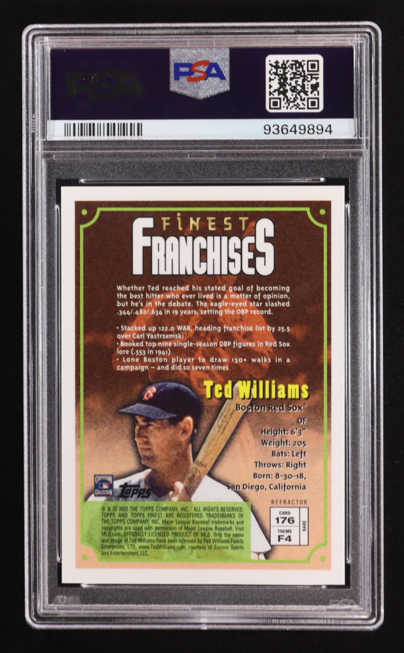Ted Williams 2023 Finest Flashbacks Refractors #176 FF SP (PSA 10) at PristineAuction.com Ted Williams 2023 Finest Flashbacks Refractors #176 FF SP (PSA 10) at PristineAuction.com