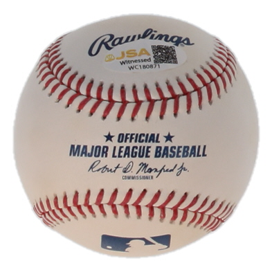 Tom Glavine Signed OML Baseball Inscribed "95 WS MVP" (JSA) at PristineAuction.com Tom Glavine Signed OML Baseball Inscribed "95 WS MVP" (JSA) at PristineAuction.com